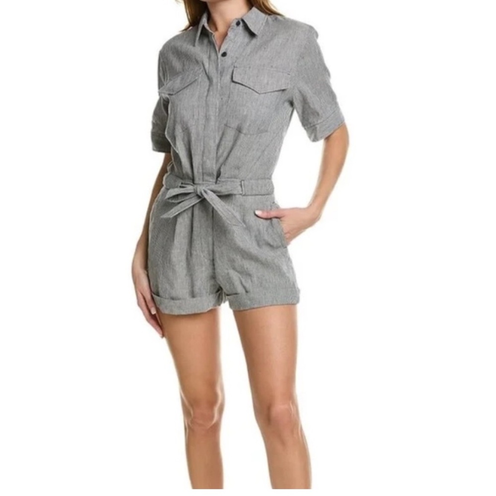 Rag & Bone Striped Denim Romper Playsuit SIZE 6
